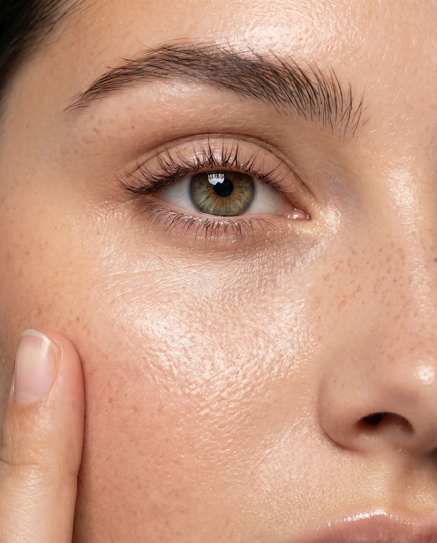Close-up of healthy skin and eye